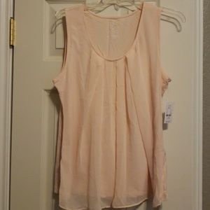 NY&C sleeveless light pink shirt